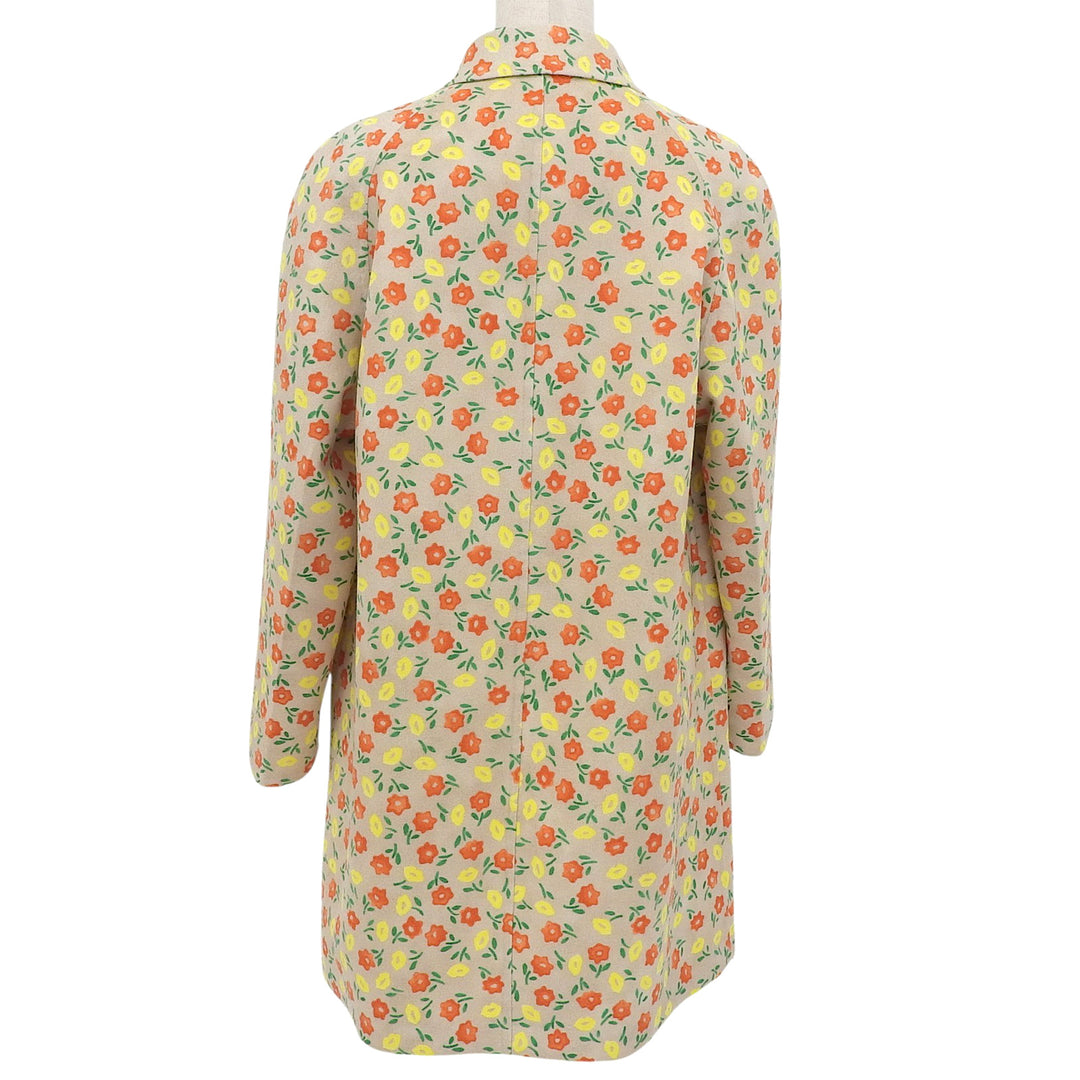 Great PRADA coat flour Multi Virgin wool Women 42 P669F S171 1M5E