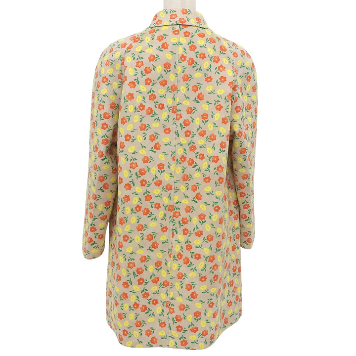 Great PRADA coat flour Multi Virgin wool Women 42 P669F S171 1M5E
