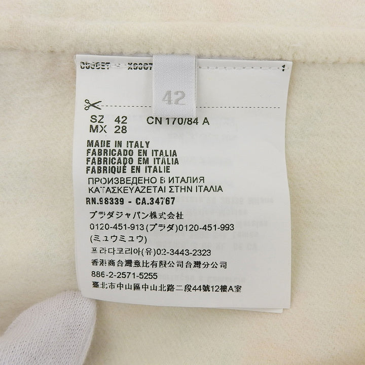 Great PRADA coat flour Multi Virgin wool Women 42 P669F S171 1M5E