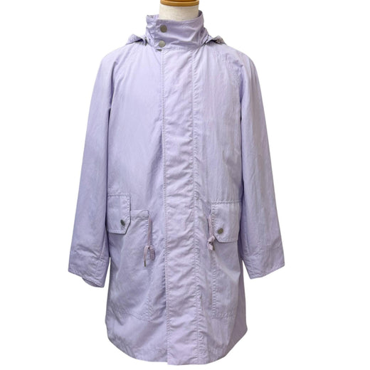 Excellent HERMES coat Serie Button Crude Cell Hooded Nylon Light purple