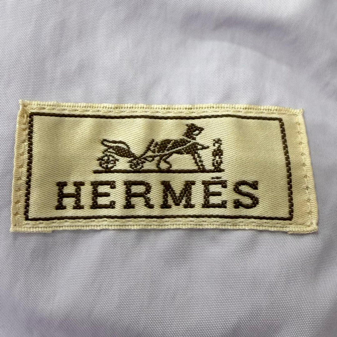 Excellent HERMES coat Serie Button Crude Cell Hooded Nylon Light purple