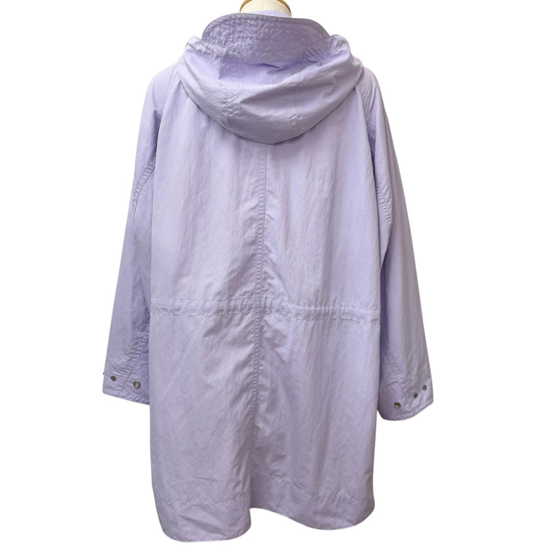 Excellent HERMES coat Serie Button Crude Cell Hooded Nylon Light purple