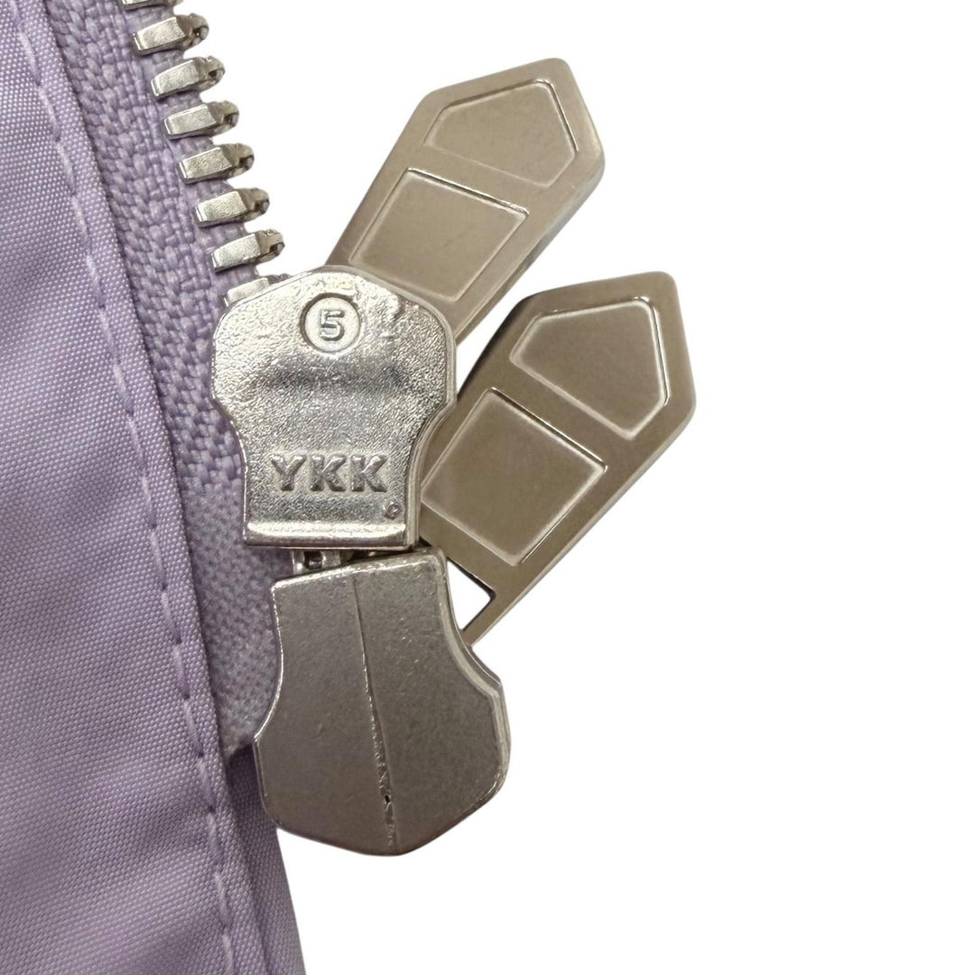 Excellent HERMES coat Serie Button Crude Cell Hooded Nylon Light purple