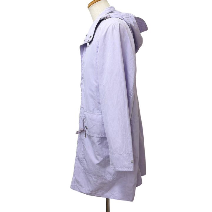 Excellent HERMES coat Serie Button Crude Cell Hooded Nylon Light purple