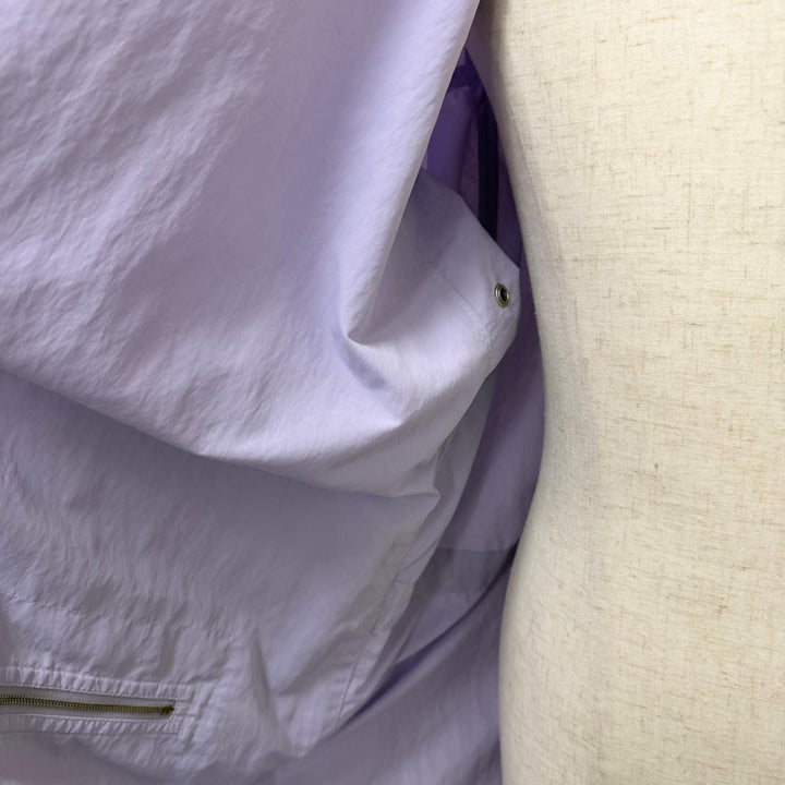 Excellent HERMES coat Serie Button Crude Cell Hooded Nylon Light purple