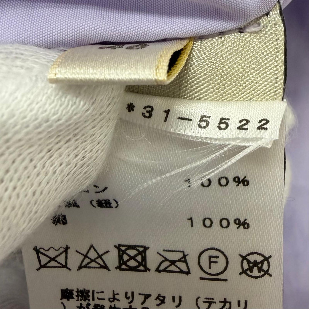 Excellent HERMES coat Serie Button Crude Cell Hooded Nylon Light purple