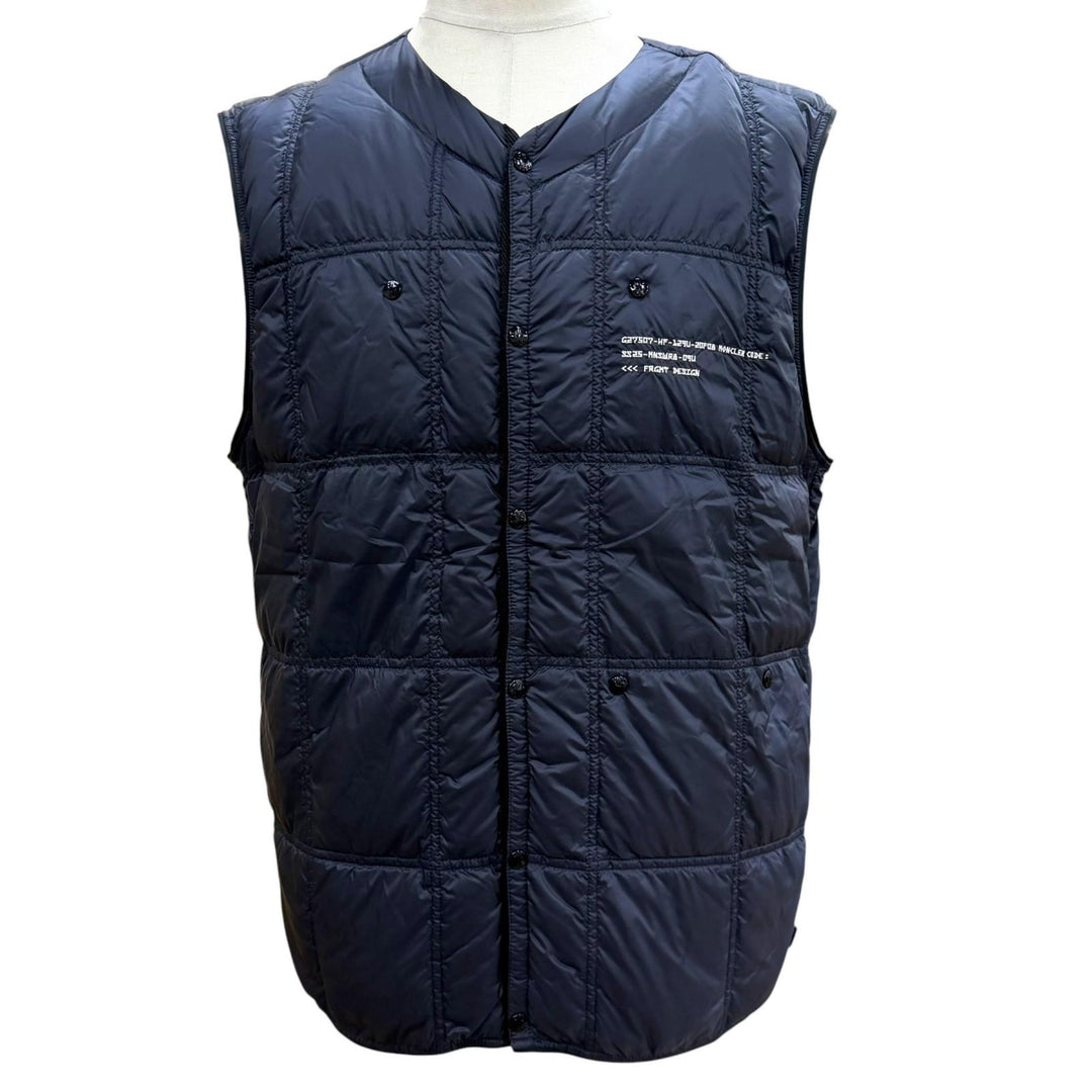 Pristine MONCLER GENIUS 7 Down vest VAILE GILET Vest with logo patch Navy mens 4