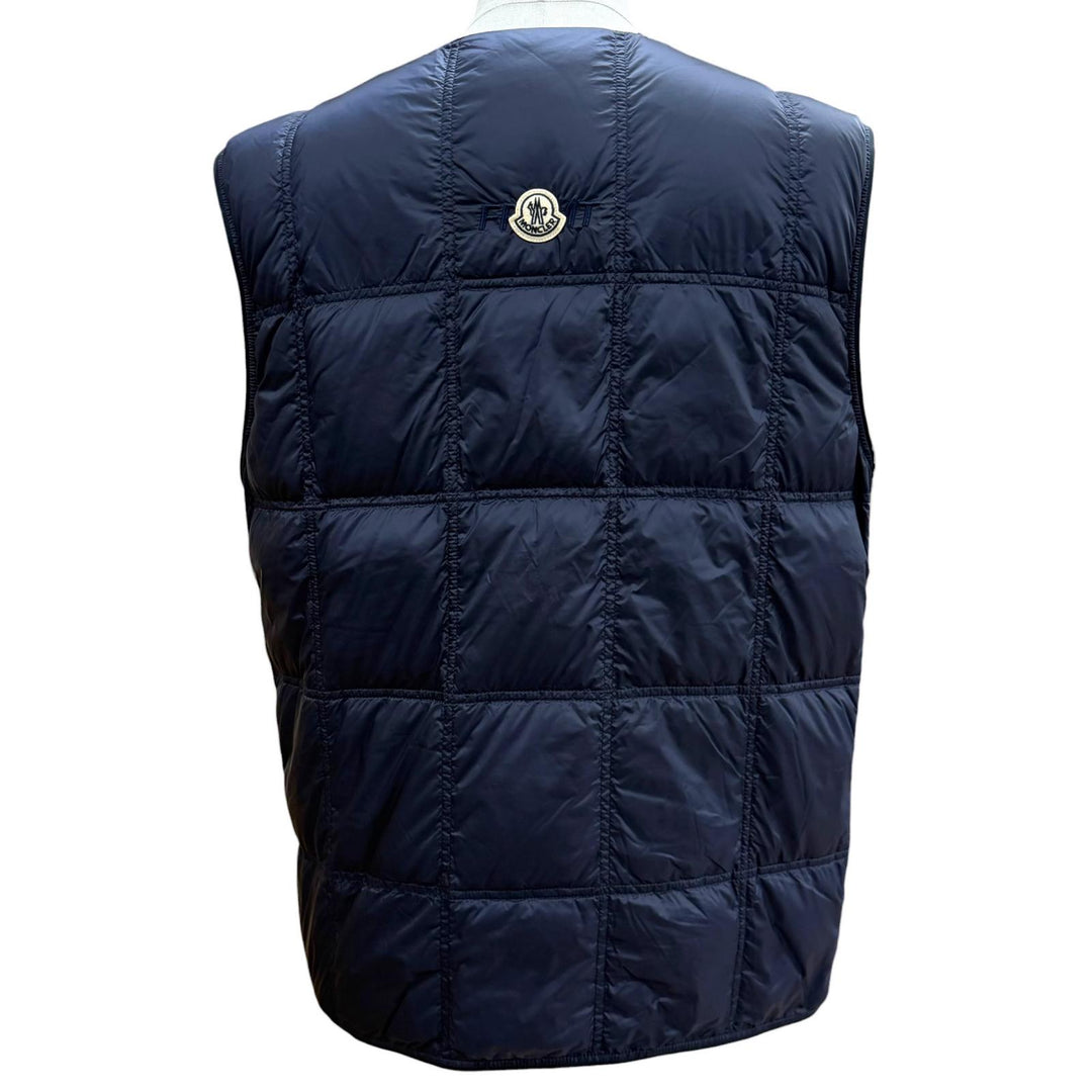 Pristine MONCLER GENIUS 7 Down vest VAILE GILET Vest with logo patch Navy mens 4