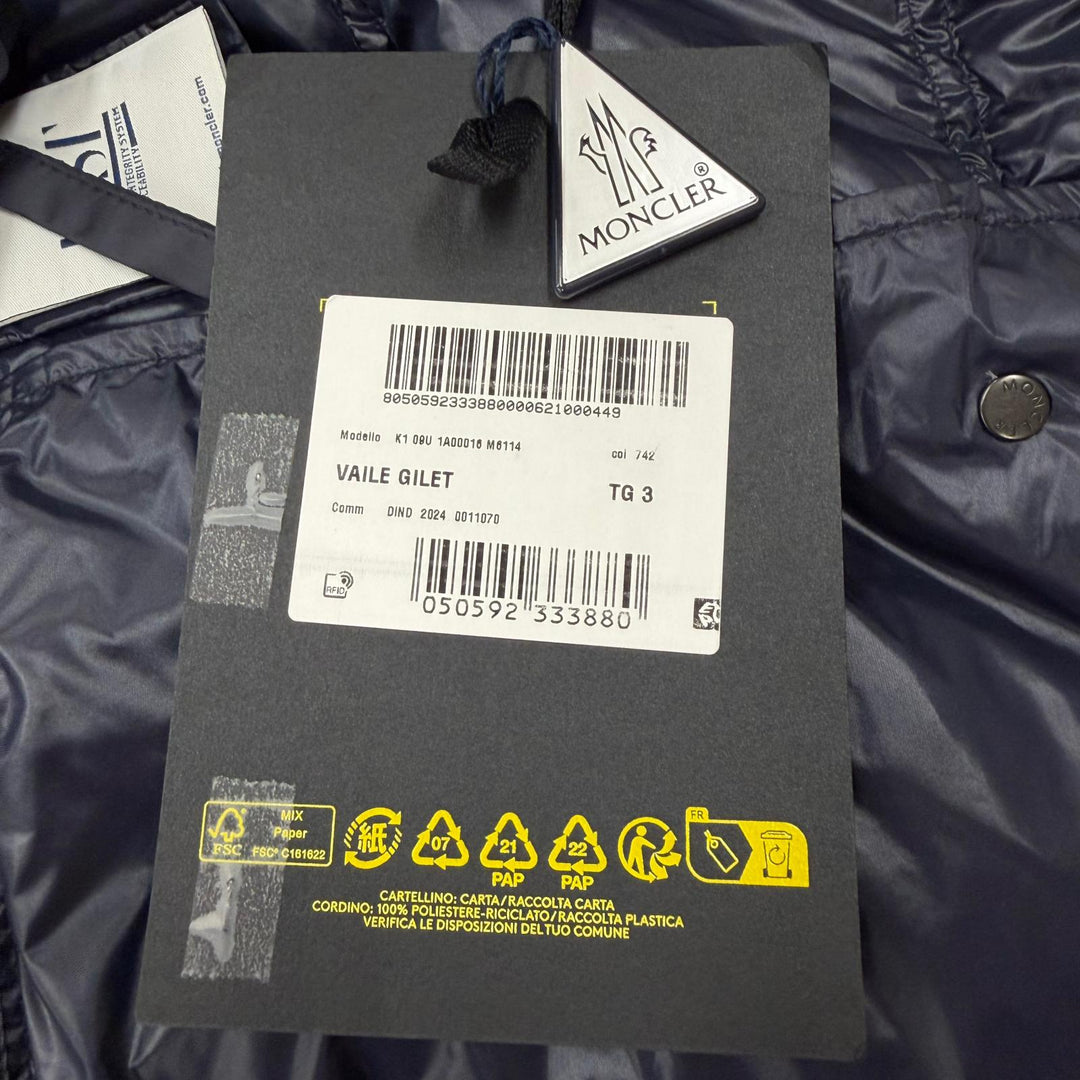Pristine MONCLER GENIUS 7 FRAGMENT HIROSHI FUJIWARA Down vest VAILE GILET 3