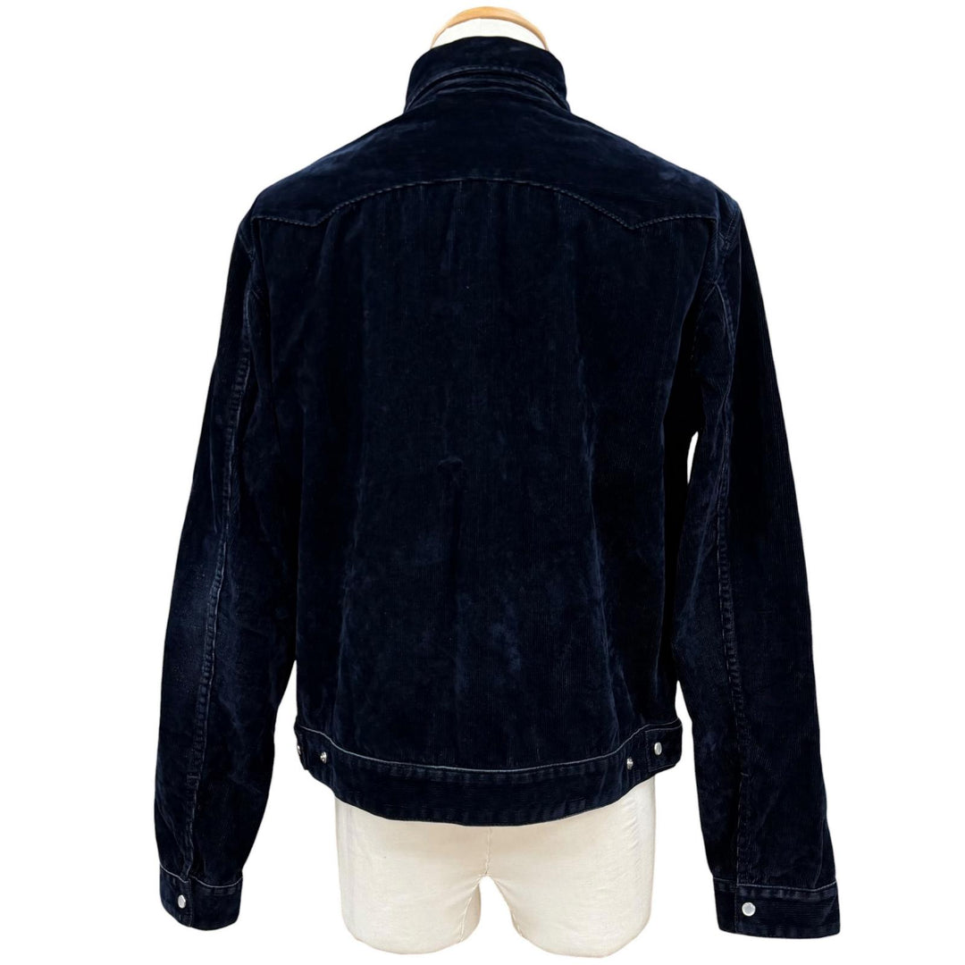 Excellent DSQUARED2 Jacket Flocked Cord Jean Jacket Corduroy black 44 S74DM0938