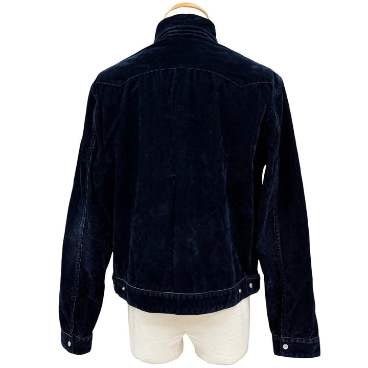 Excellent DSQUARED2 Jacket Flocked Cord Jean Jacket Corduroy black 44 S74DM0938