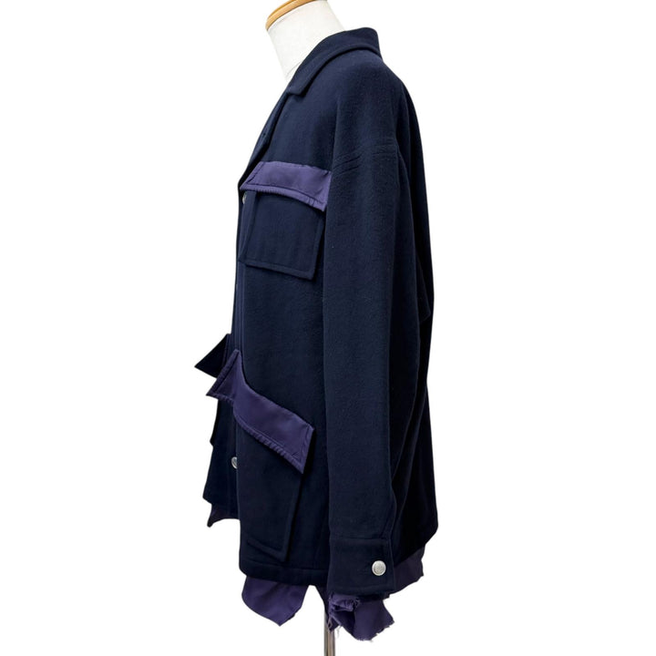 Great sulvam Jacket OVER BLOUSON JACKET Dark navy hair mens M