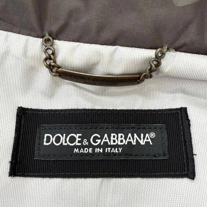 Great DOLCE&GABBANA mountain hoodie Black tag camouflage pattern khaki