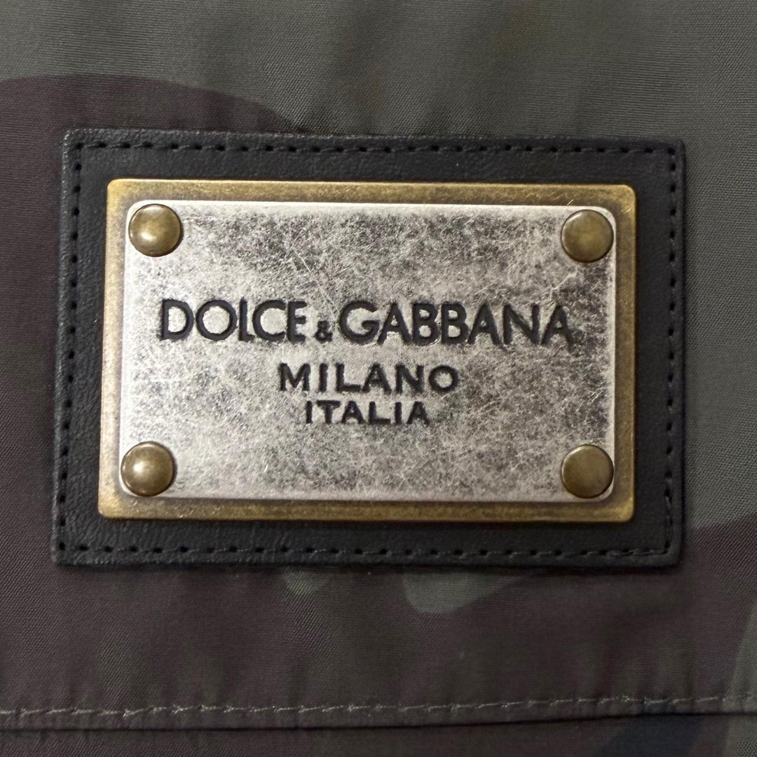 Great DOLCE&GABBANA mountain hoodie Black tag camouflage pattern khaki