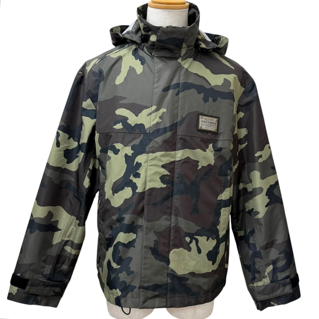 Great DOLCE&GABBANA mountain hoodie Black tag camouflage pattern khaki