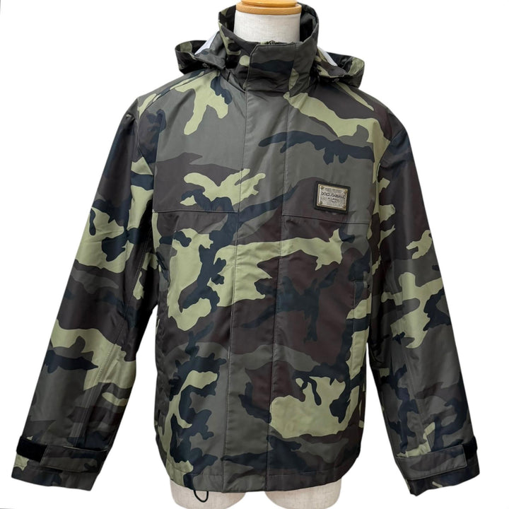 Great DOLCE&GABBANA mountain hoodie Black tag camouflage pattern khaki
