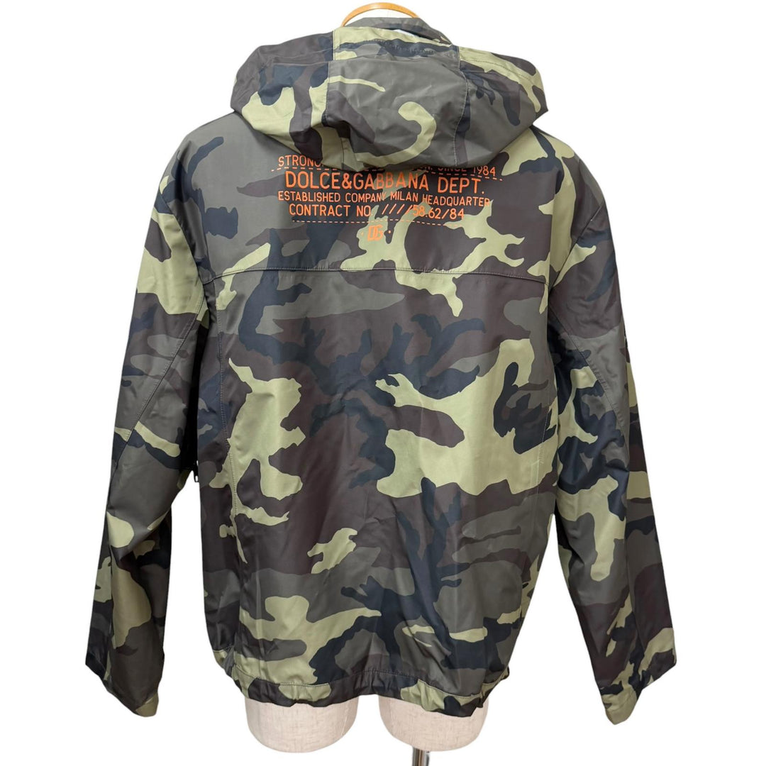 Great DOLCE&GABBANA mountain hoodie Black tag camouflage pattern khaki