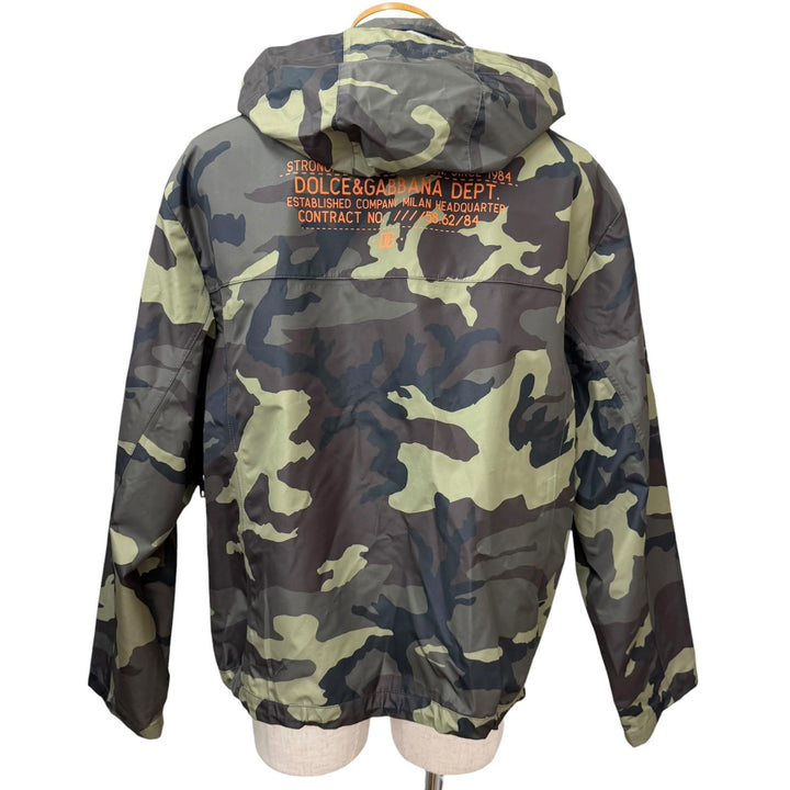 Great DOLCE&GABBANA mountain hoodie Black tag camouflage pattern khaki