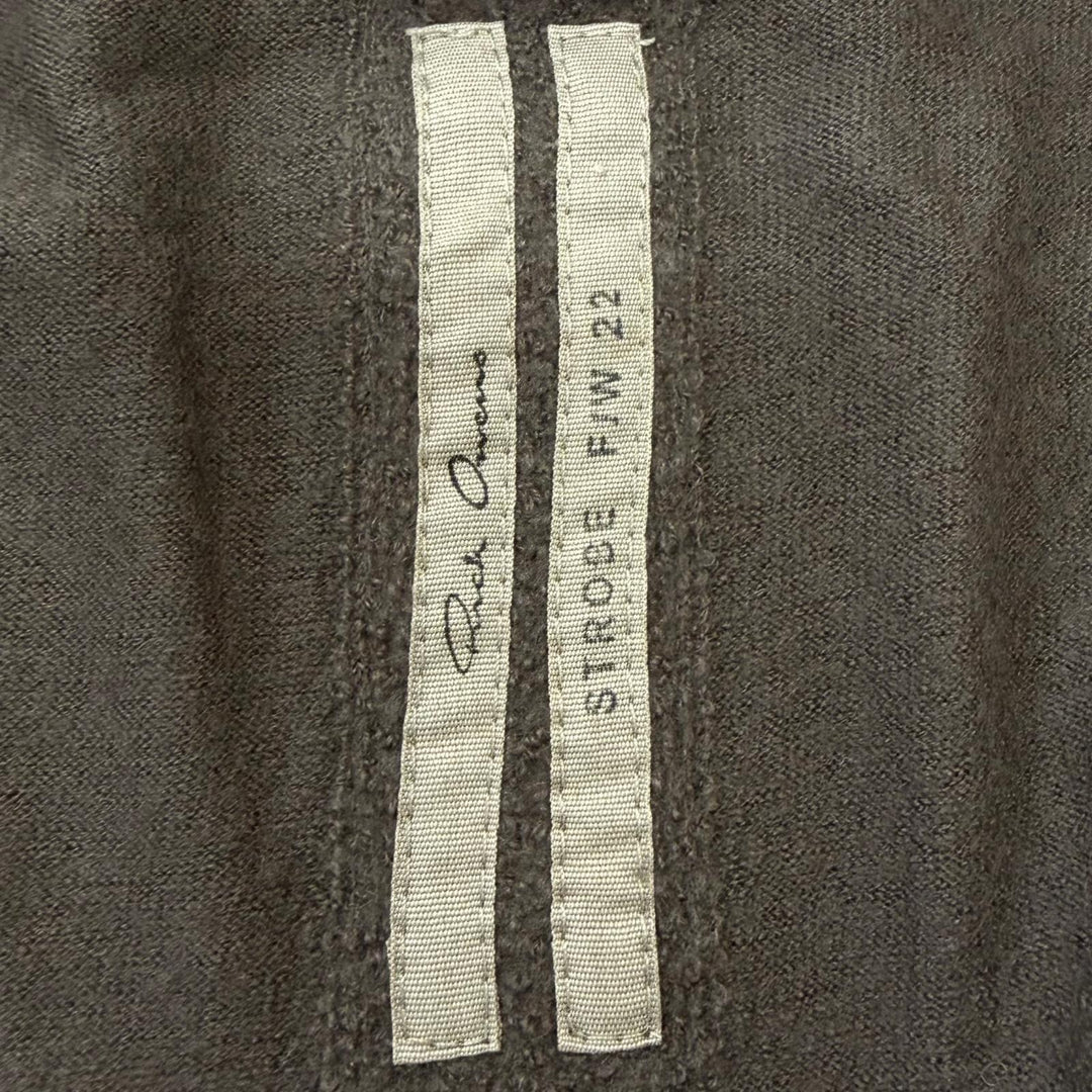 Great Rick Owens hoodie Zip-up knit hoodie Brown cashmere
