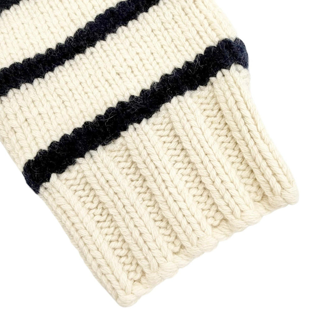 Great CELINE knit Marinière striped boat neck cropped cashmere S 2AJ94597V