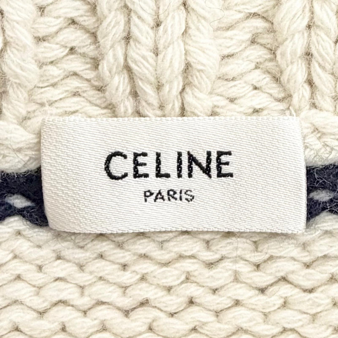 Great CELINE knit Marinière striped boat neck cropped cashmere S 2AJ94597V