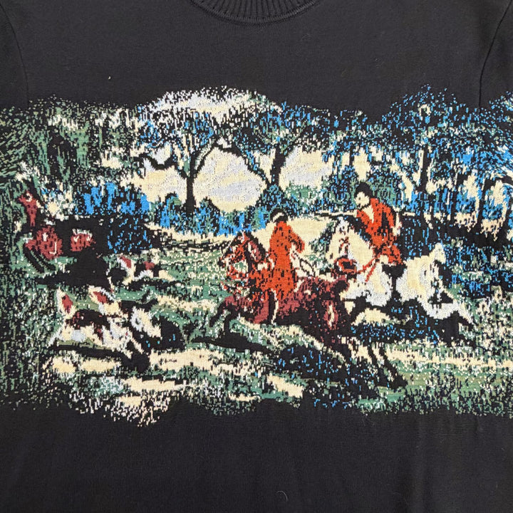 Excellent Christian Dior knit All-over print short sleeves black 38 7C24529AM555