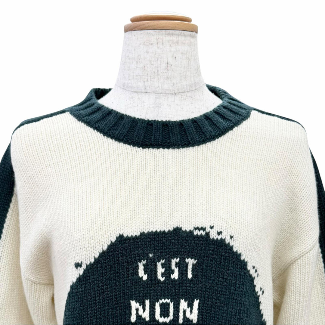 Great Christian Dior knit JADIOR8 NON NON NON ET NON Dark green 38 854S19AM019
