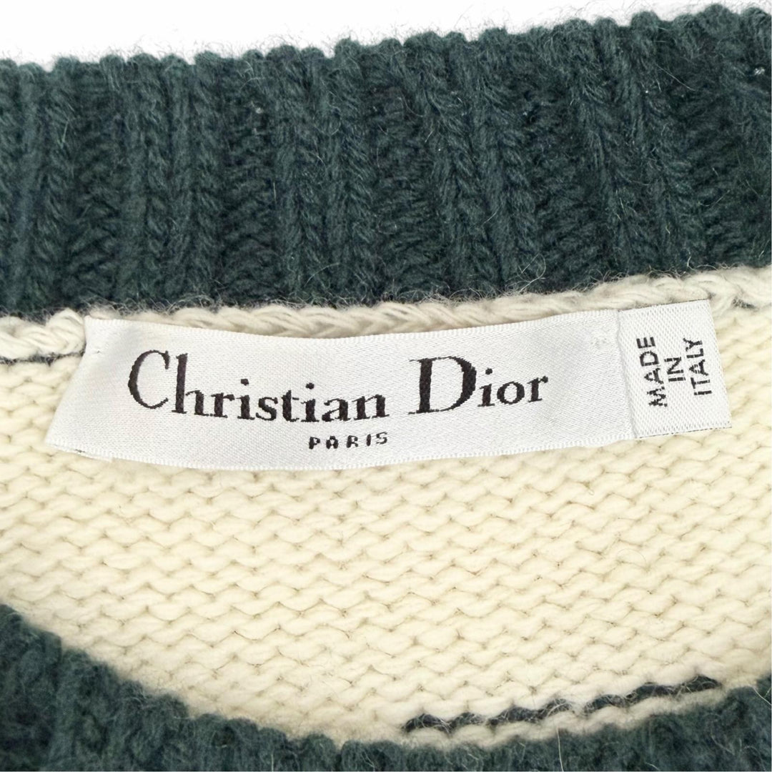 Great Christian Dior knit JADIOR8 NON NON NON ET NON Dark green 38 854S19AM019
