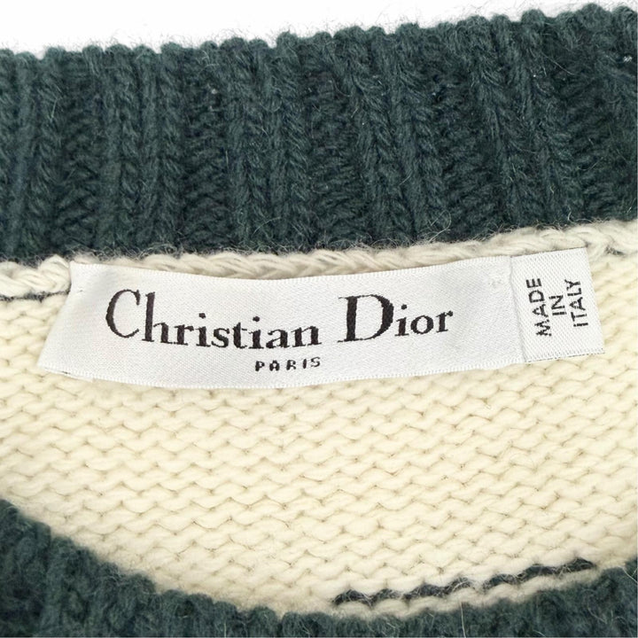 Great Christian Dior knit JADIOR8 NON NON NON ET NON Dark green 38 854S19AM019