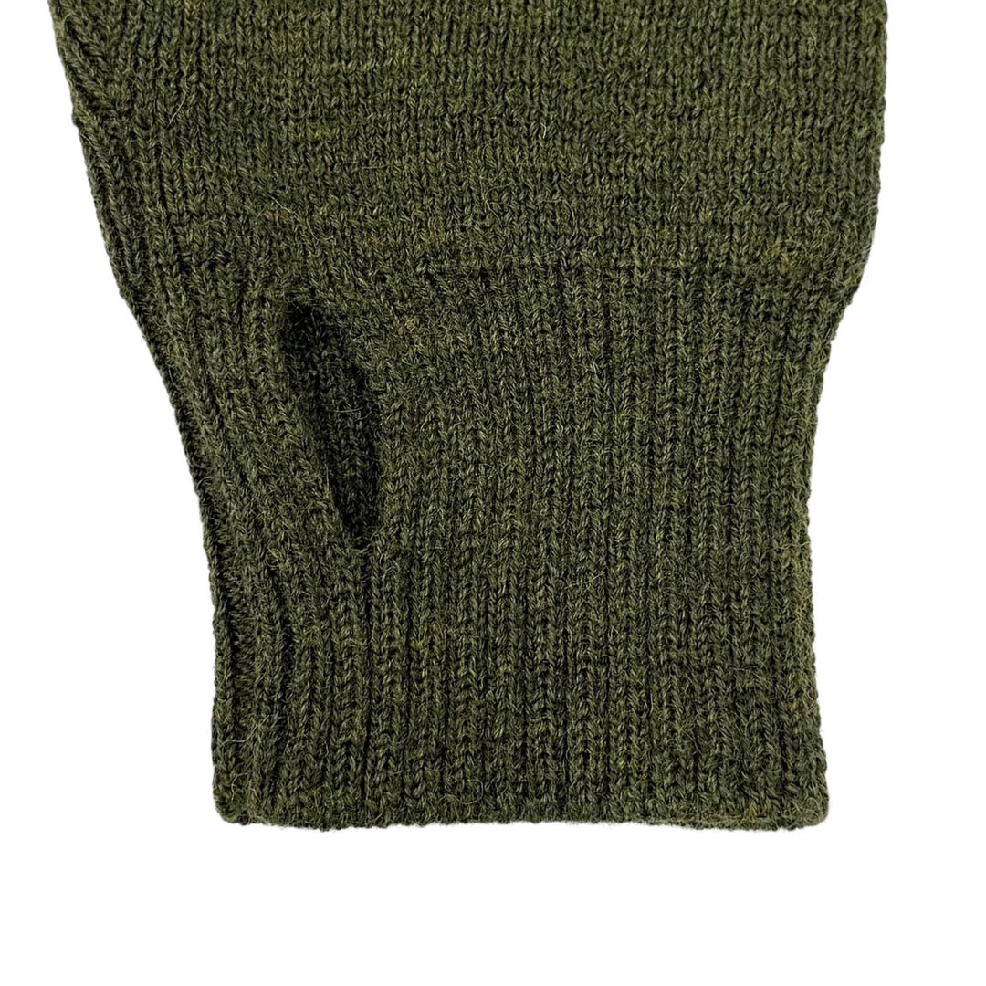Pristine BURBERRY Solid Color Drawstring Rose Wool Sweater green L 80769211