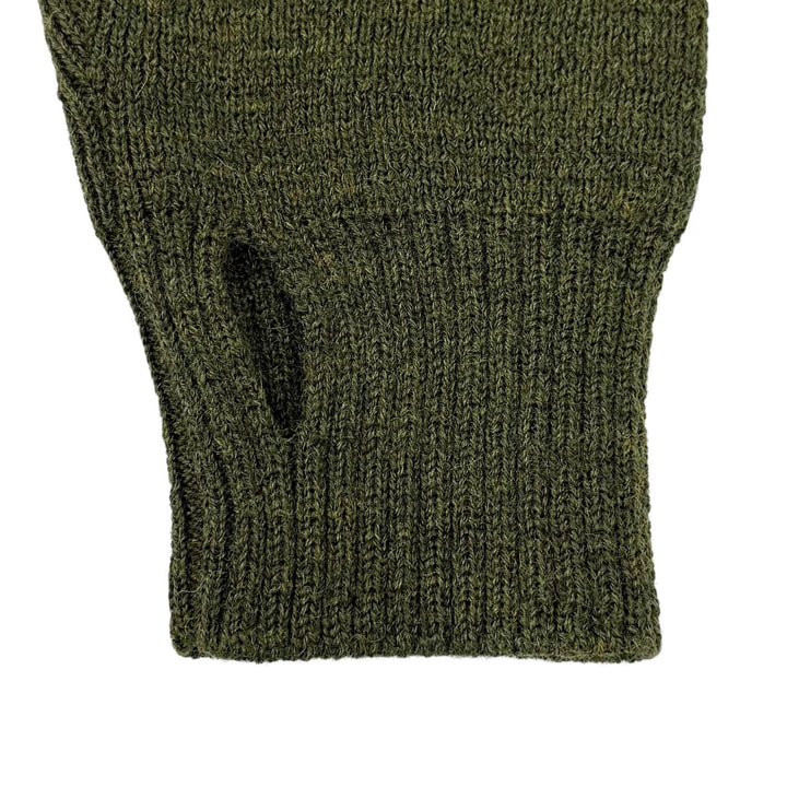 Pristine BURBERRY Solid Color Drawstring Rose Wool Sweater green L 80769211