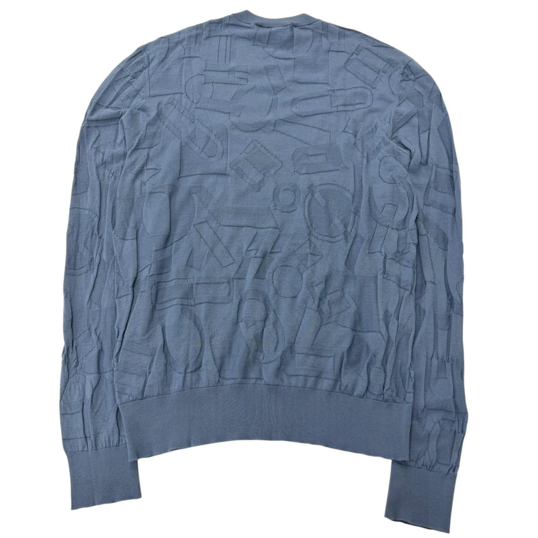 Excellent HERMES sweater Fragmon Equestrian Antegral Light blue wool