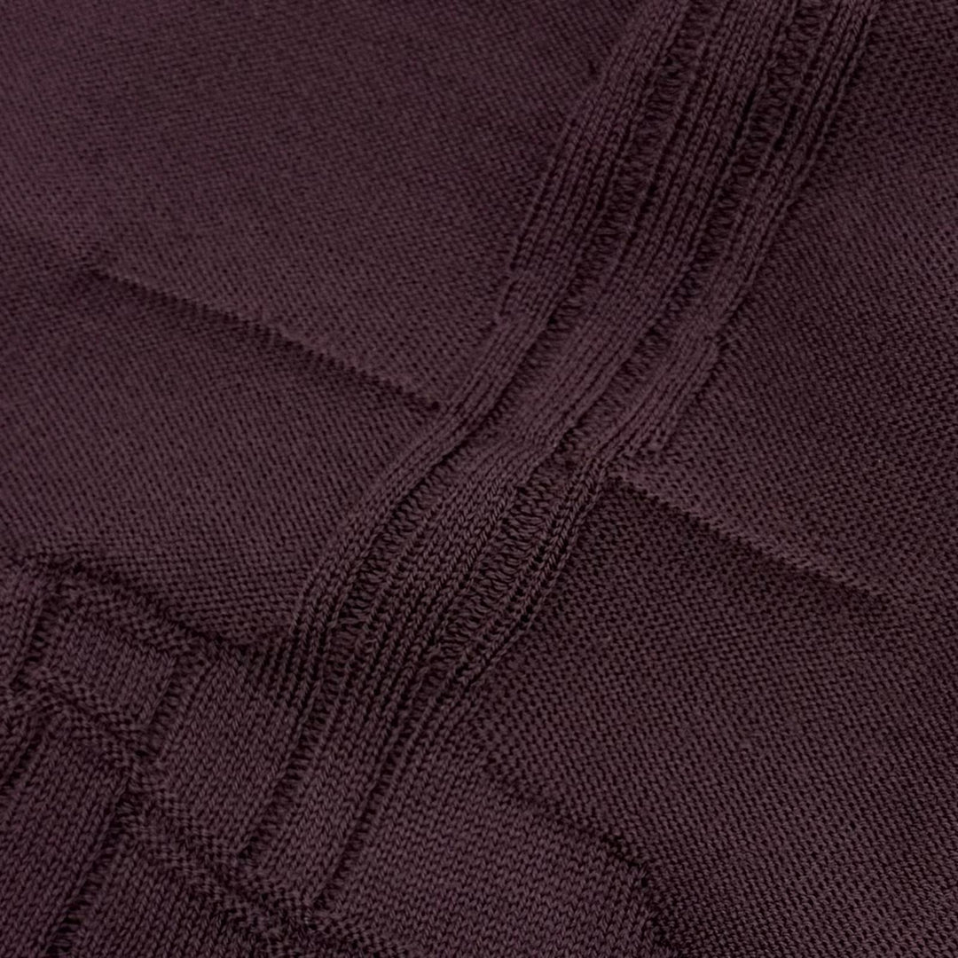 Excellent HERMES knit Fragmon Equestrian Antegral Bordeaux (purple) wool mens L