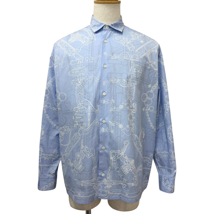 Excellent HERMES Long sleeve shirt Mall e Gourmet Serie button