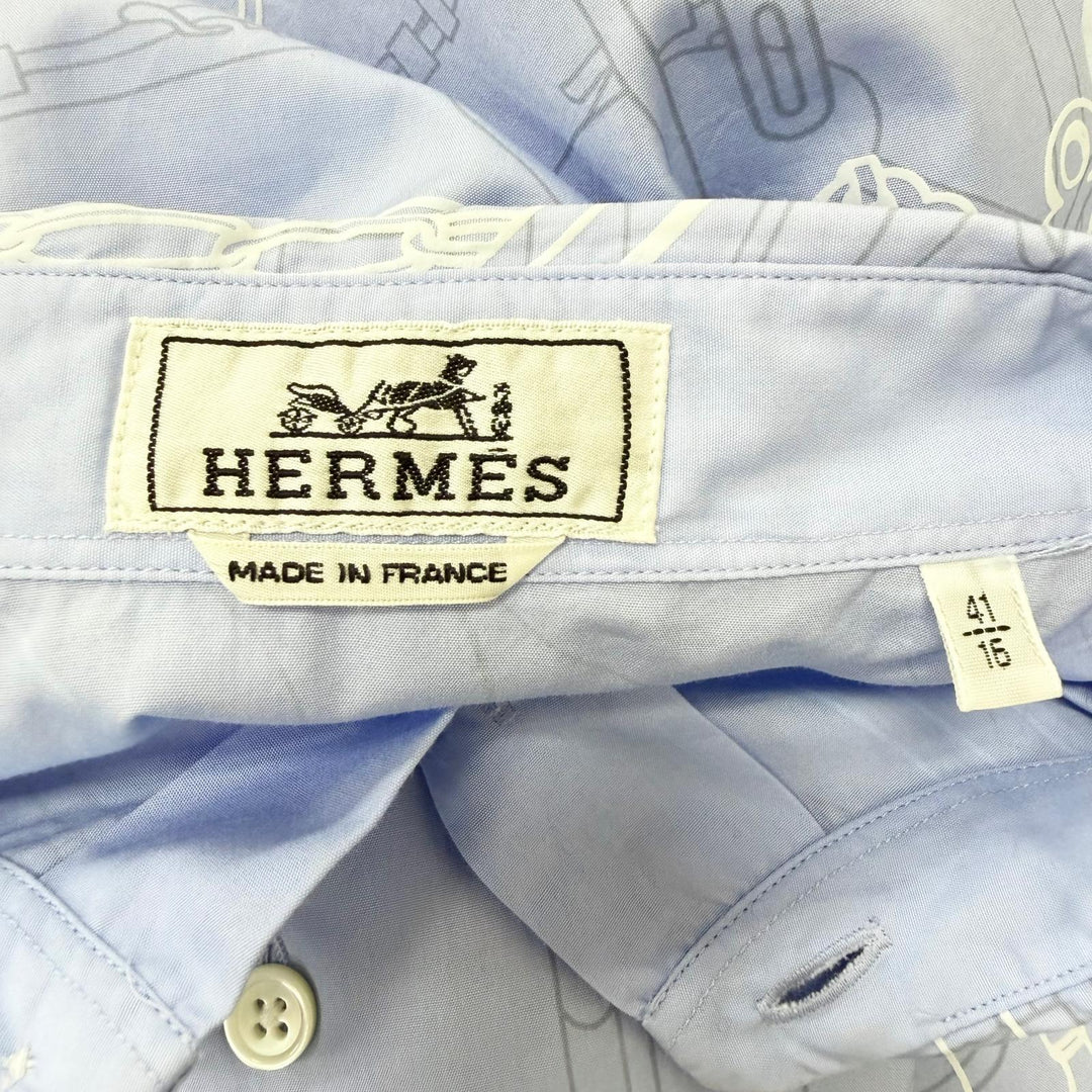 Excellent HERMES Long sleeve shirt Mall e Gourmet Serie button