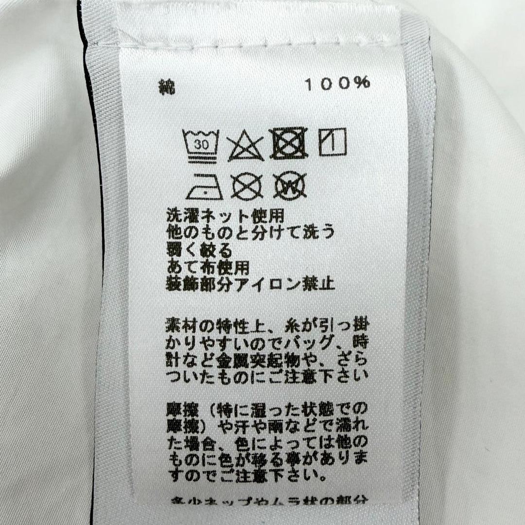 Excellent HERMES Long sleeve shirt Chaine d'Ancre embossed all-over pattern