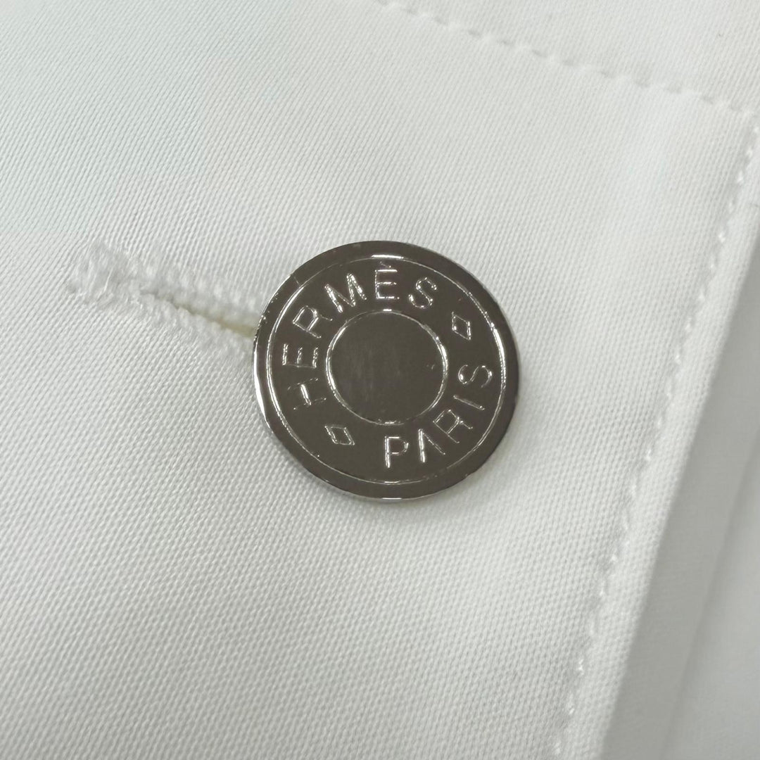 Excellent HERMES Long sleeve shirt Boxy Fit Onde Colore Serie button