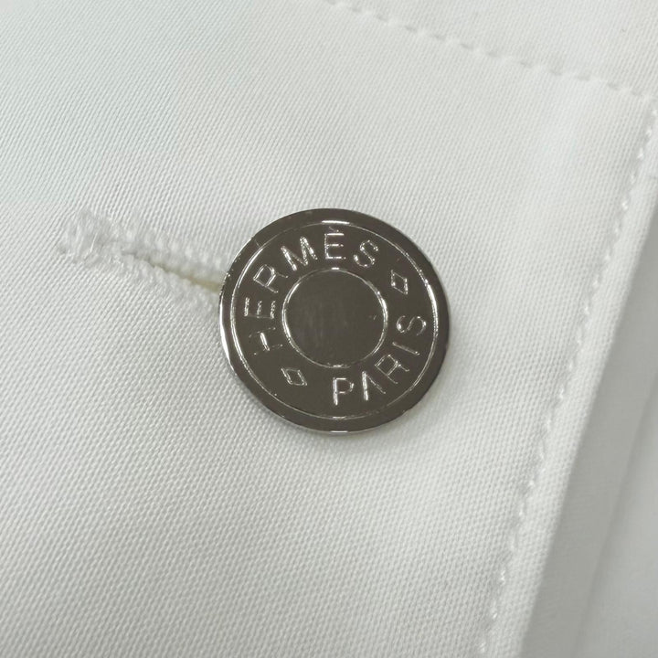 Excellent HERMES Long sleeve shirt Boxy Fit Onde Colore Serie button