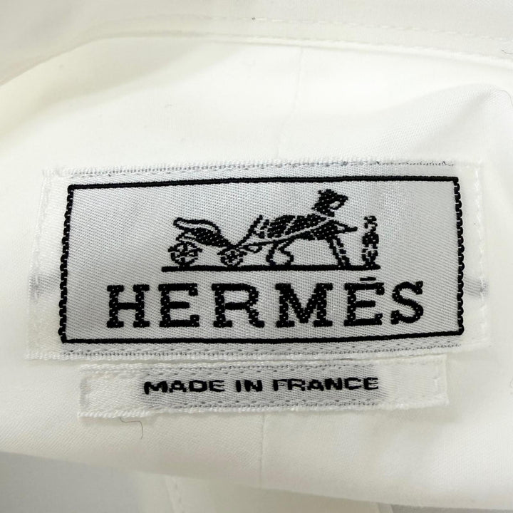 Excellent HERMES Long sleeve shirt Boxy Fit Onde Colore Serie button