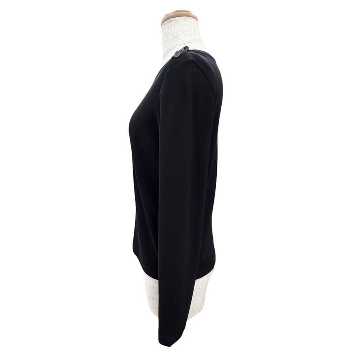 Excellent HERMES Long-sleeved T-shirt Margiela era Sellier button black 36