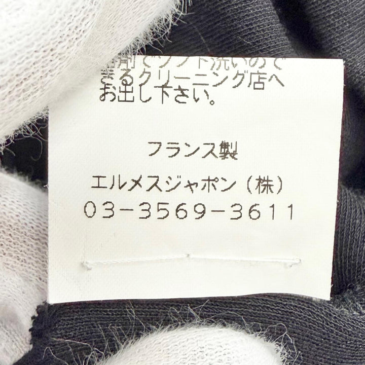 Excellent HERMES Long-sleeved T-shirt Margiela era Sellier button black 36