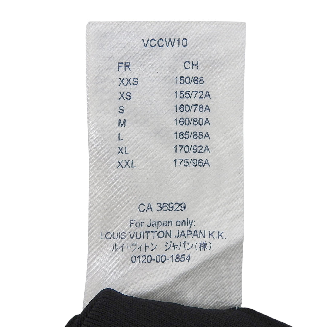 Pristine LOUIS VUITTON knit Scalloped neck T-shirt black Rayon Women XS