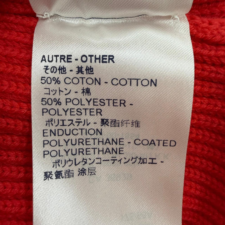 Pristine LOUIS VUITTON knit High neck, scalloped design, long sleeves Red XS