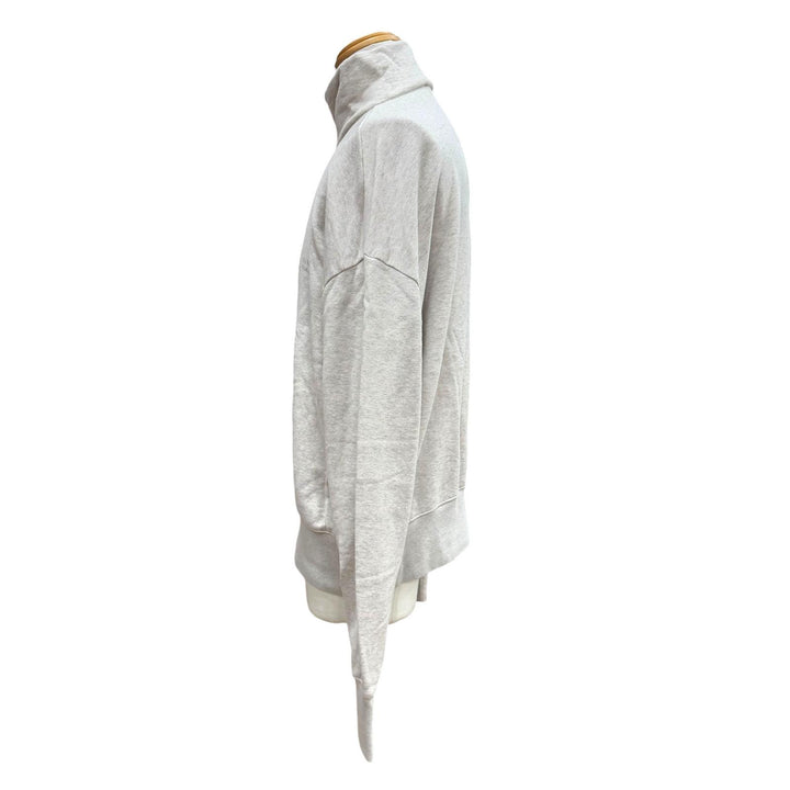Great PRADA sweat Logo print half-zip pullover gray cotton mens XL UJL39C