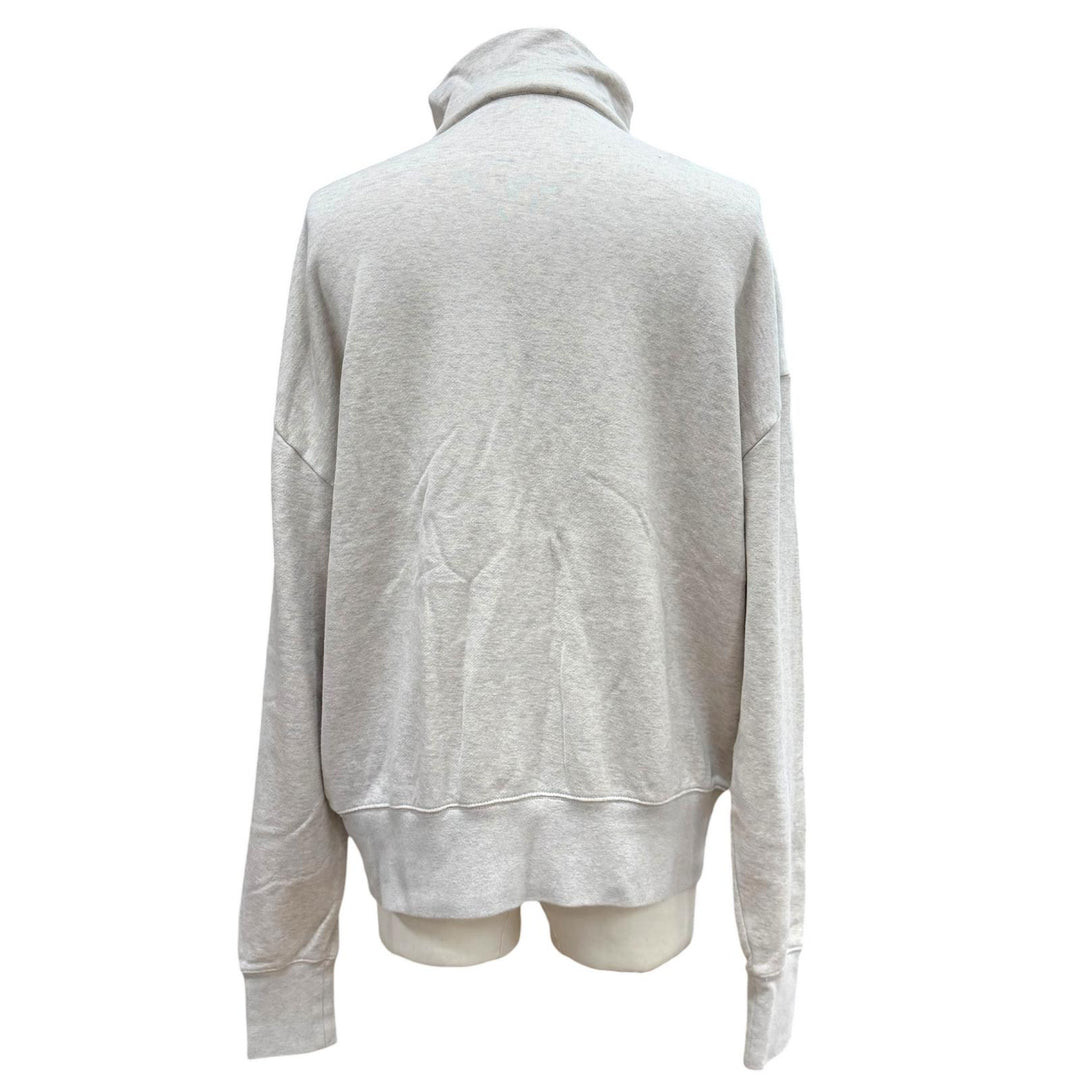 Great PRADA sweat Logo print half-zip pullover gray cotton mens XL UJL39C