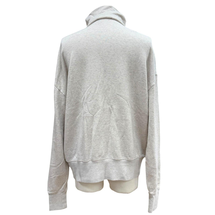 Great PRADA sweat Logo print half-zip pullover gray cotton mens XL UJL39C