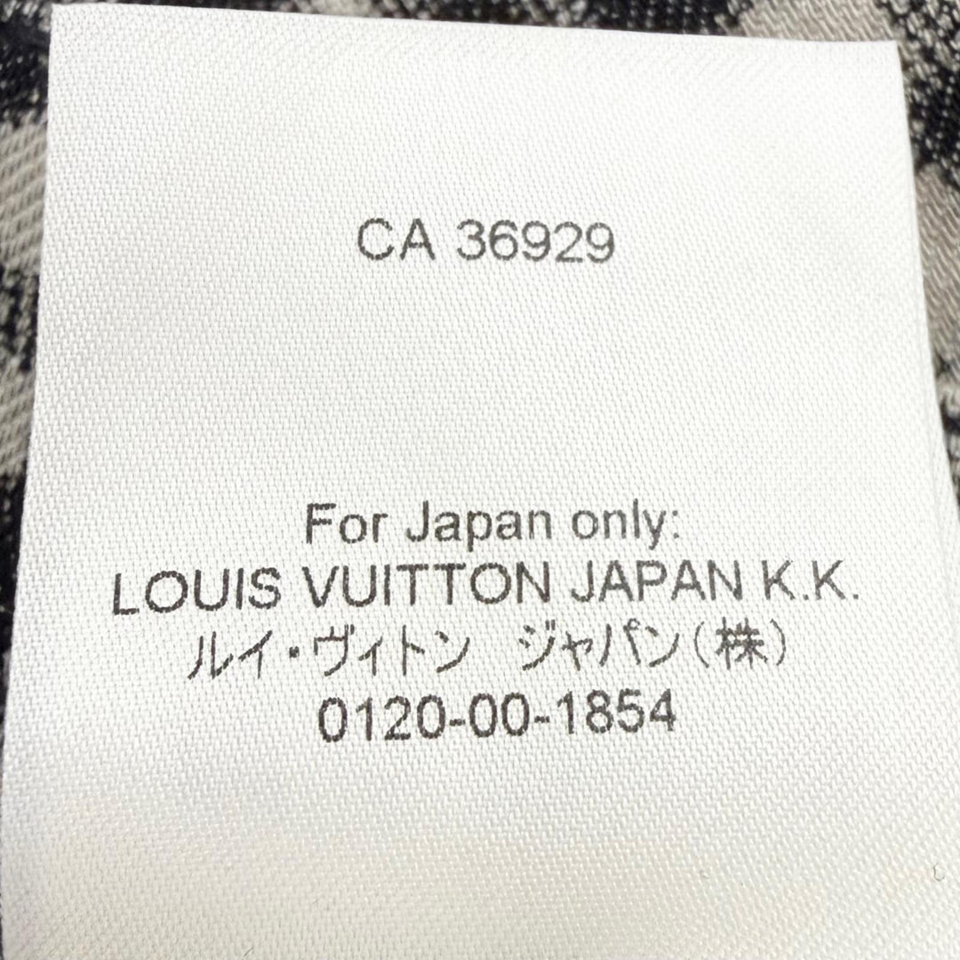 Excellent LOUIS VUITTON Shorts Logo check pattern leather patch
