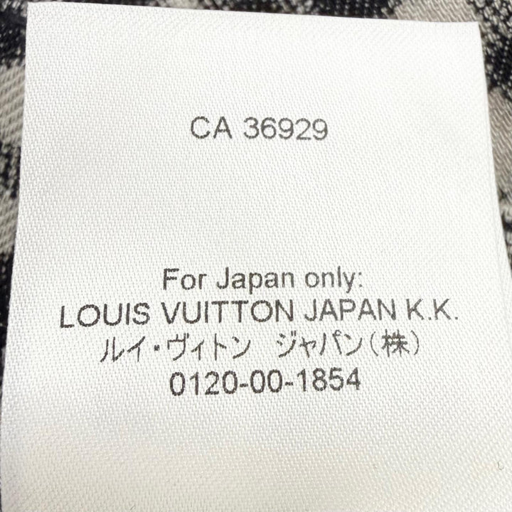 Excellent LOUIS VUITTON Shorts Logo check pattern leather patch
