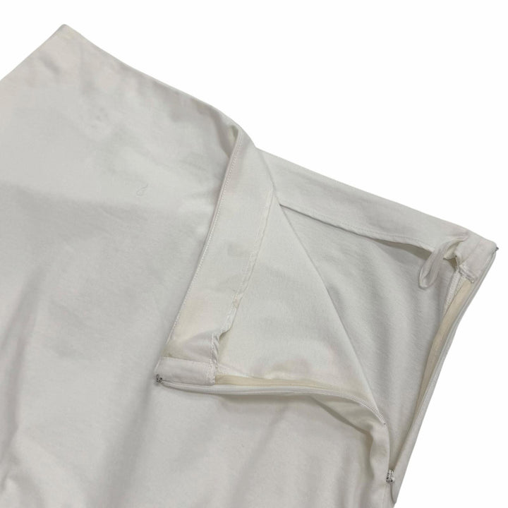 Excellent PRADA Tight Skirt Triangle logo back slit cotton 44 31123Z S231 10UP
