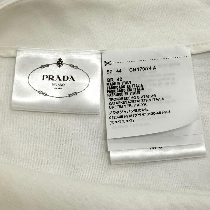 Excellent PRADA Tight Skirt Triangle logo back slit cotton 44 31123Z S231 10UP